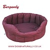 Burgundy Oval Waterproof Dog Bed
